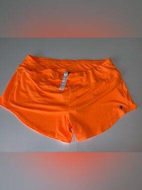 Oiselle Neon Orange Running Shorts Sz 14 Athletic Lightweight